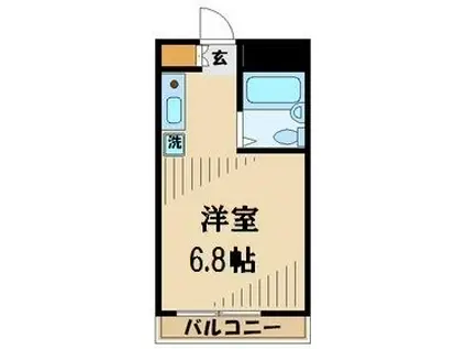 トラスティ永山(1K/5階)の間取り写真