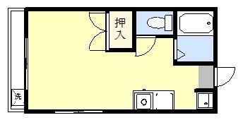 カサヴェルデ(ワンルーム/2階)の間取り写真