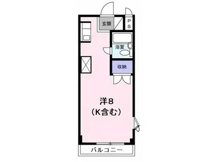 ウインク松木(ワンルーム/5階)の間取り写真