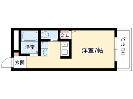 レジデンス一社(ワンルーム/2階)の間取り写真