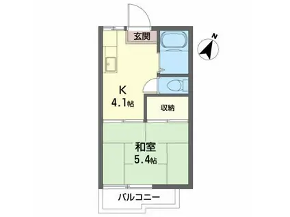 アーバン・ド・ジュネス(1K/2階)の間取り写真