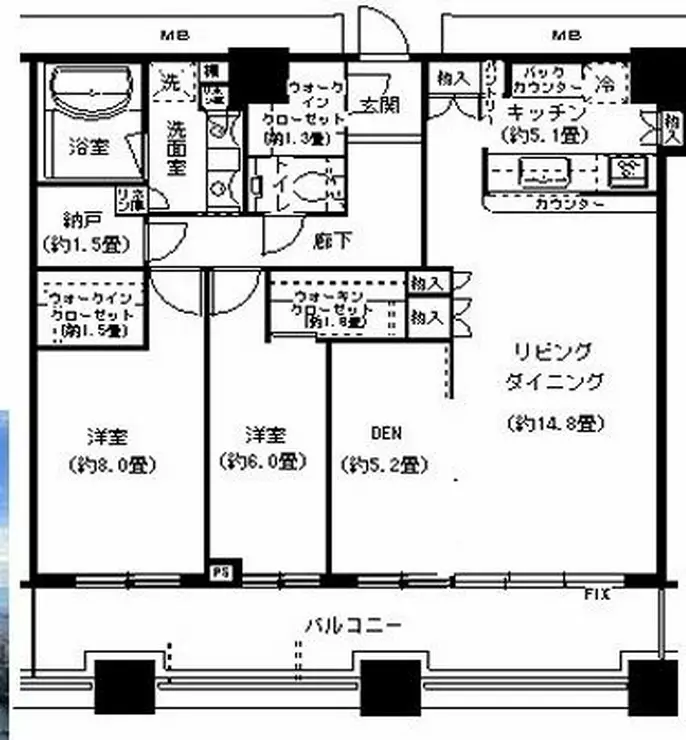芝浦アイランドケープタワー 45階階 間取り