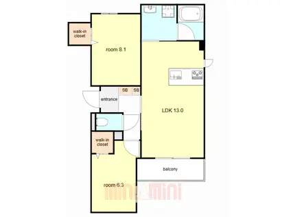 FAMILIAR OGO(2LDK/3階)の間取り写真