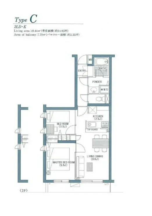 ラナイヒルサイド1188 4階階 間取り