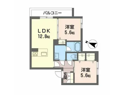 シャーメゾン フェアリーステージ(2LDK/2階)の間取り写真