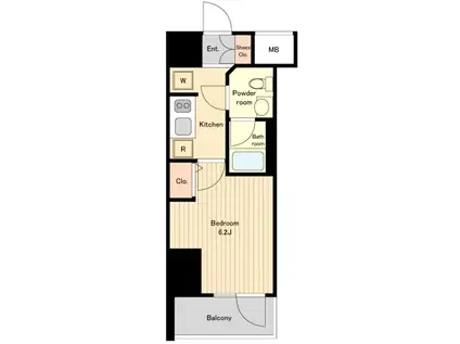 ガリシア代々木(1K/5階)の間取り写真