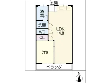 GMH797(1LDK/2階)の間取り写真
