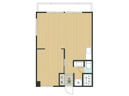 マンション市兵衛(ワンルーム/1階)の間取り写真
