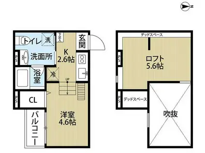 REVE住之江(1K/1階)の間取り写真