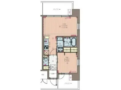 プレジオ城東中央(1LDK/5階)の間取り写真