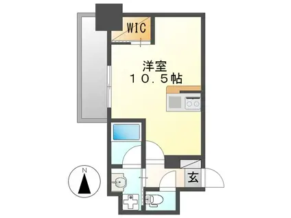 ハーモニーレジデンス名古屋 イースト(ワンルーム/13階)の間取り写真