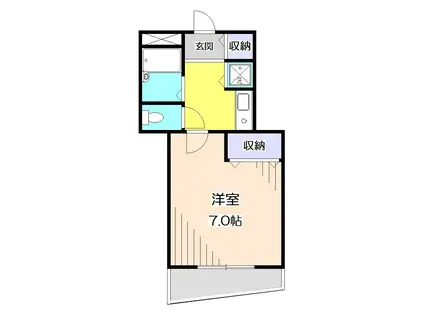 煉瓦館イースト FACE(1K/3階)の間取り写真