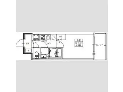 S-RESIDENCE堺湊駅前AZURE(1K/9階)の間取り写真