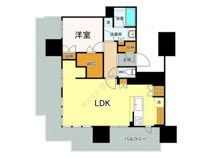 ザ ファインタワー久屋大通(1LDK/3階)の間取り写真