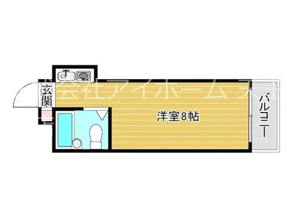 ラパンジール駒川(ワンルーム/2階)の間取り写真