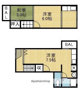 安友文化(1DK/1階)の間取り写真