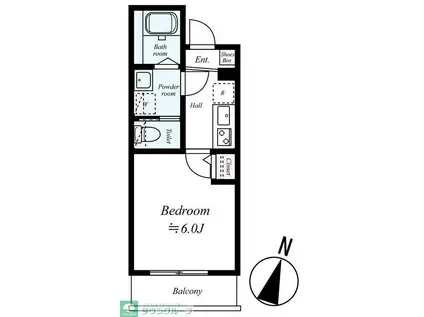 GRADUS元山(1K/3階)の間取り写真