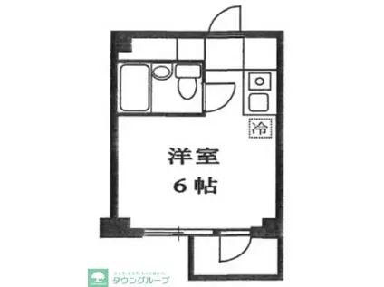 東村山ペガサスビルB館(ワンルーム/4階)の間取り写真