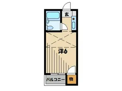 コージーハウス(ワンルーム/1階)の間取り写真