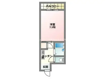 メゾンドファミーユ(1K/2階)の間取り写真