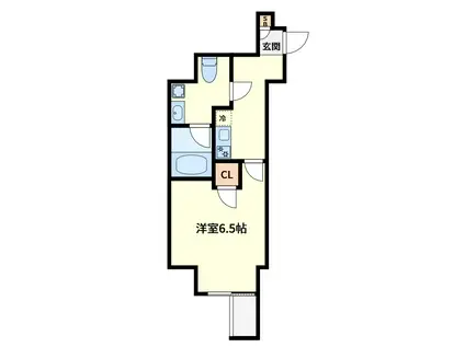 クレビオス南堀江(1K/5階)の間取り写真