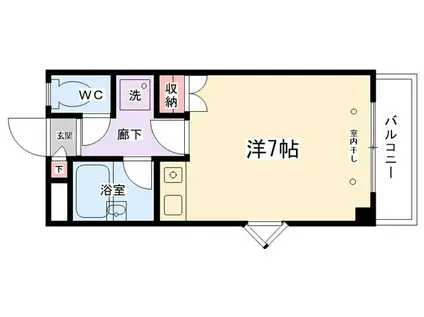 ヴェルドミール(1K/3階)の間取り写真