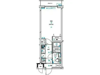 プレシャスガーデン鵜の木(1K/3階)の間取り写真
