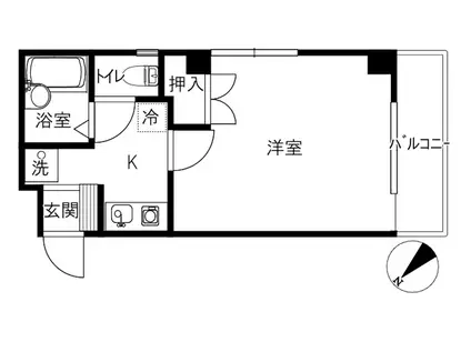 SUNSHINE HOUSE(1K/2階)の間取り写真