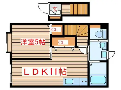 エミネンスコート(1LDK/2階)の間取り写真