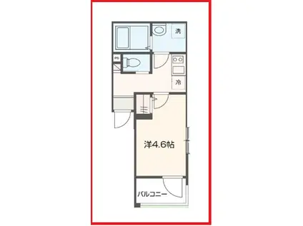メルディア八広IV(1K/3階)の間取り写真