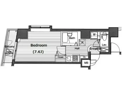 ガラ・ステーション四谷三丁目(1K/3階)の間取り写真