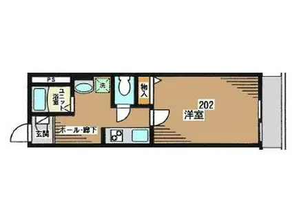 コンフォール阿佐谷(1K/1階)の間取り写真