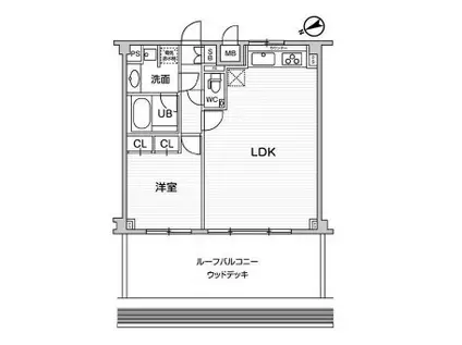 六本木デュープレックスエムズ(1LDK/6階)の間取り写真