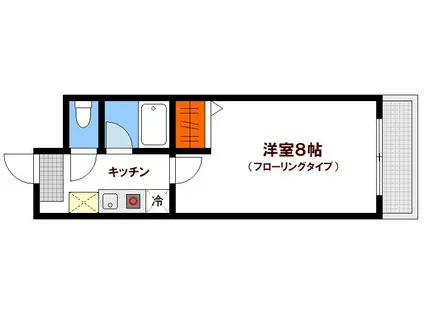 コンフォートNビル(1K/4階)の間取り写真