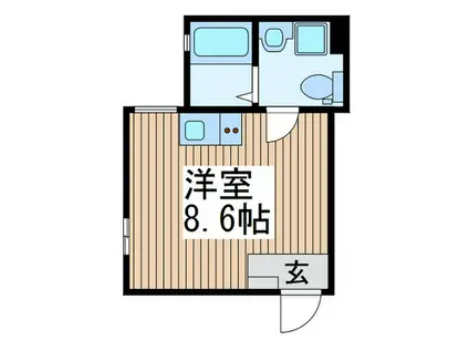 CASITA(ワンルーム/1階)の間取り写真