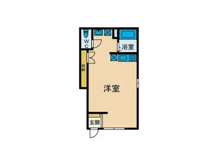 サンモリッツ東海大学前(ワンルーム/1階)の間取り写真