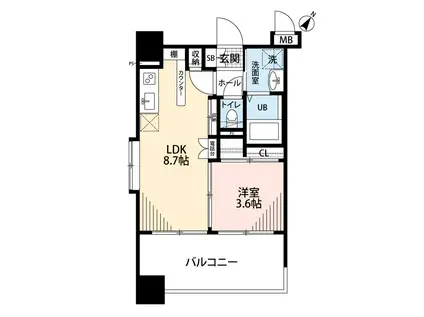 サヴォイ エリート(1LDK/14階)の間取り写真