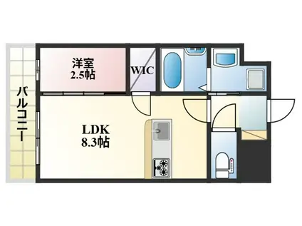 レジェンド朽網(1LDK/2階)の間取り写真