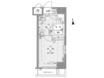 グランド・ガーラ芝公園(1K/8階)の間取り写真