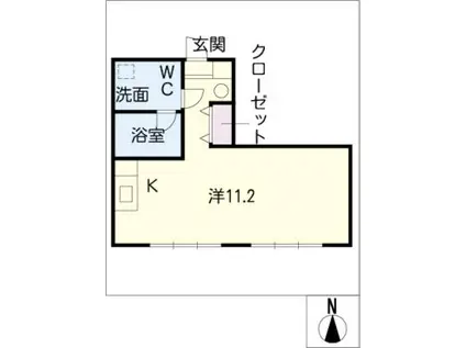 六条マンション(ワンルーム/3階)の間取り写真