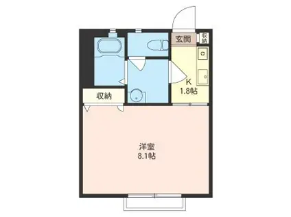 VILLA西荻(1K/1階)の間取り写真