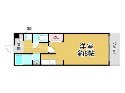 コンシェルジュ京都駅前(1K/8階)の間取り写真