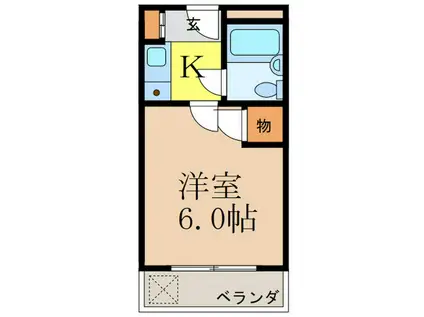 アンフィニィ西河原(1K/2階)の間取り写真