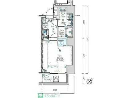 MAXIV常盤台TRE(1K/4階)の間取り写真