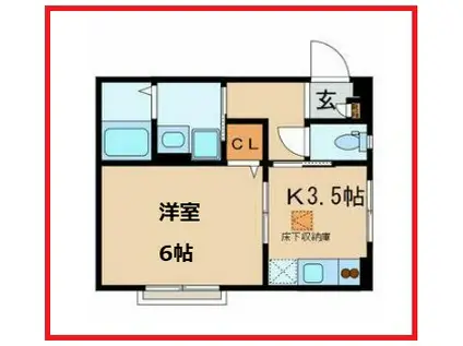 アネックス きのえね(1K/1階)の間取り写真