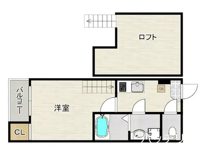 T-RESIDENCE V(1K/2階)の間取り写真