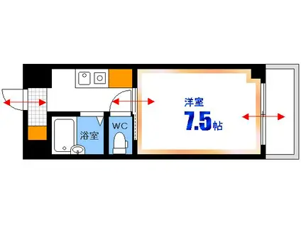 第5ナカムラビル(1K/6階)の間取り写真