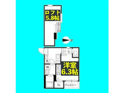 ハーモニーテラス水切町(1K/1階)の間取り写真