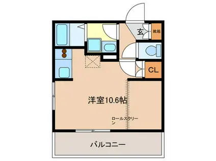 AERA新小岩(ワンルーム/2階)の間取り写真