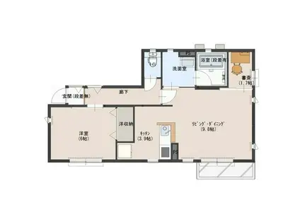 レガーロ高橋(1LDK/1階)の間取り写真